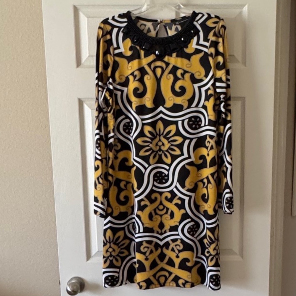 Inc International Concepts Embellished Neckline Dress